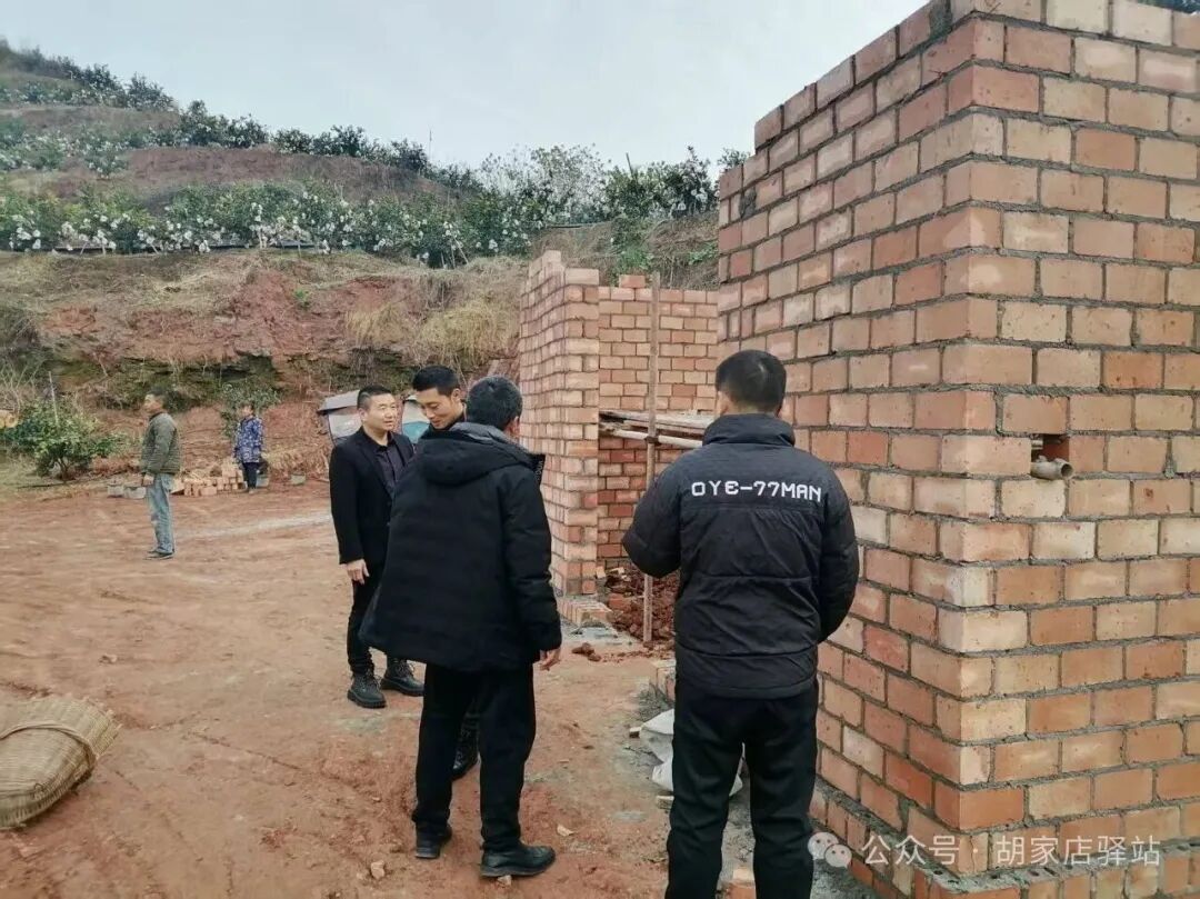 集益镇查看金峰村园区自建项目修建情况